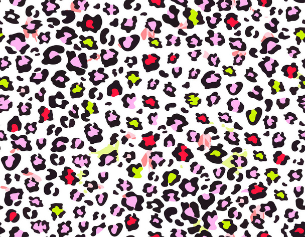 Full seamless leopard cheetah texture animal skin pattern vector. Colorful cute child design for textile fabric printing. Suitable for fashion use. - Vector, Image