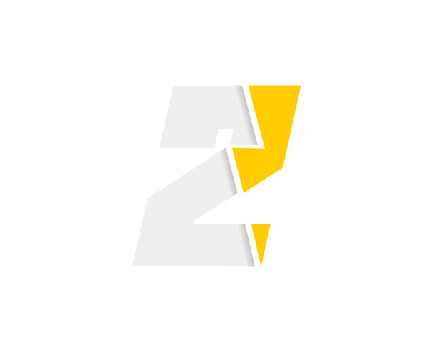 1 numer logo, czcionka wektorowa z ikoną flash flash flash - Wektor, obraz