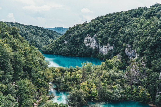 Lago Aqua na área do Lago Plitvice, na Croácia - Foto, Imagem