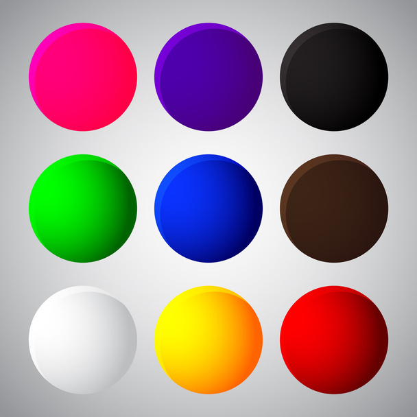 Vector colorful balls web button icon - Vecteur, image