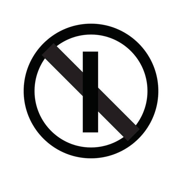 Verkehrszeichenverbot an ungeraden Tagen Vektor-Symbol Folge 10 - Vektor, Bild