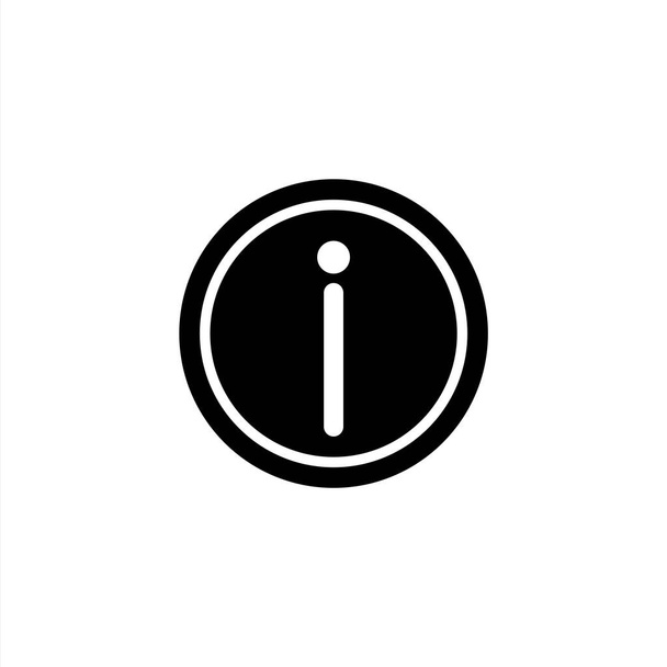 Icono de información en estilo glifo o negro sólido. Vector - Vector, imagen