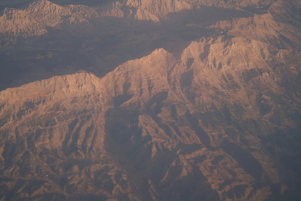 Luftaufnahme Berge Sonnenuntergang, - Foto, Bild