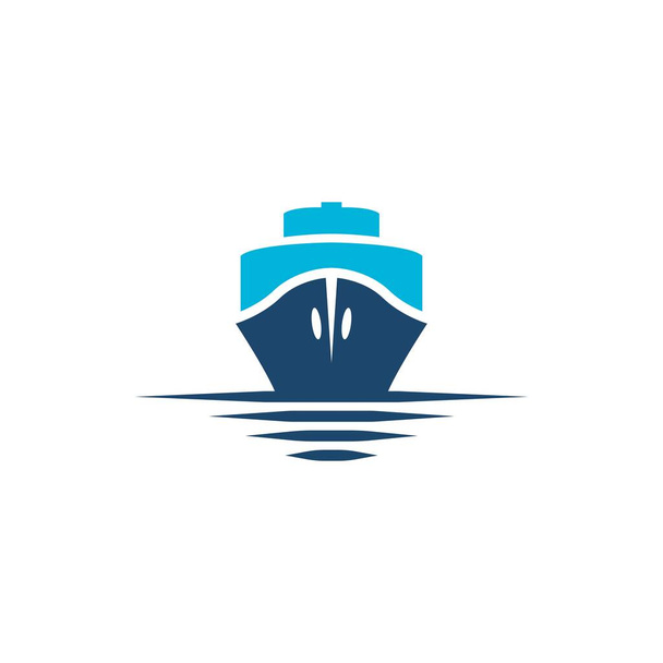 クルーズ船のロゴアイコンデザインテンプレートベクトルイラスト - ベクター画像