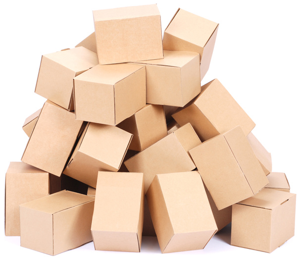 Montón de cajas de cartón marrón
 - Foto, imagen