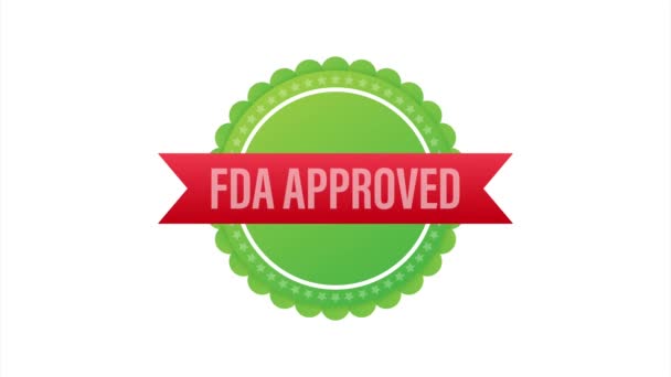 FDA zatwierdziła stempel z gumy grunge na białym tle. ilustracja. - Materiał filmowy, wideo