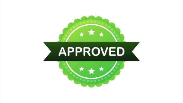Approved and rejected label sticker icon. stock illustration. - Footage, Video
