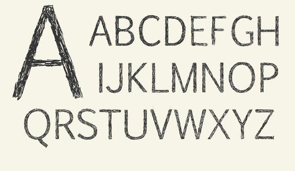 Sketch alphabet - Vector, afbeelding