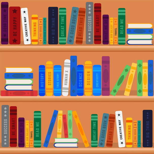 Librerías biblioteca con libros coloridos - Vector, Imagen