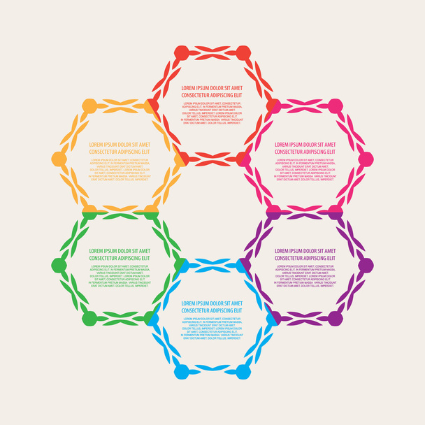Decorative color infographics - Vector, imagen