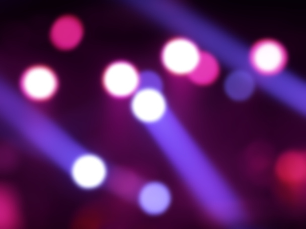 Blurred stage light concert background with colorful beam and laser rays on stage. Defocused entertainment show lighting bokeh. - Photo, Image