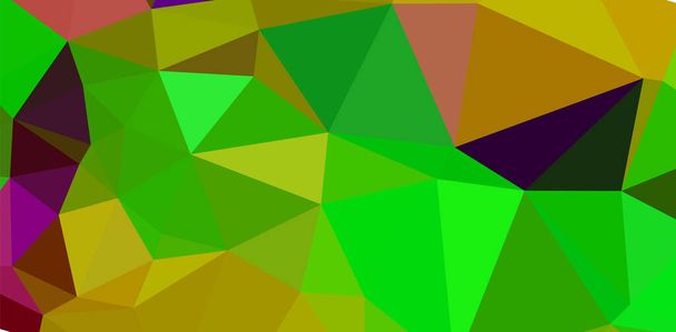 Vert vif géométrique abstrait lumineux vert clair papier peint mosaïque floue avec des formes triangulaires pour bannière - Vecteur, image