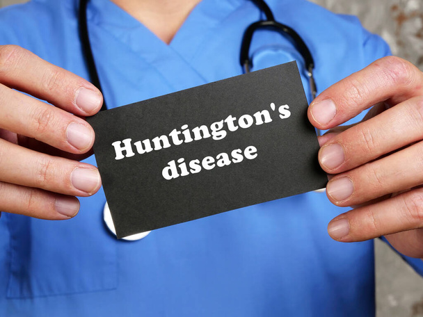 Concept médical signifiant maladie de Huntington avec phrase sur la feuille - Photo, image