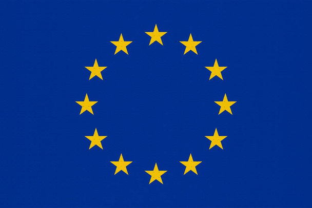 bandiera in metallo dell'Unione europea (UE) aka Europa - Foto, immagini