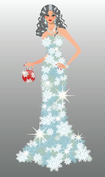 Winter fashion girl. vector illustration - Вектор, зображення