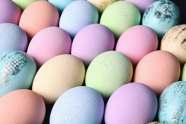 Many colorful Easter eggs as background - Fotó, kép