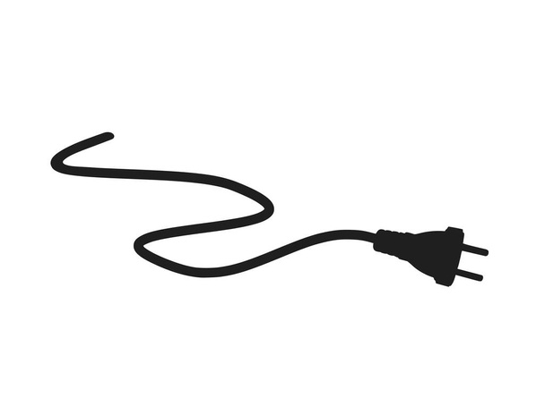 Prise électrique avec câble. symbole d'électricité et d'énergie. image vectorielle isolée - Vecteur, image