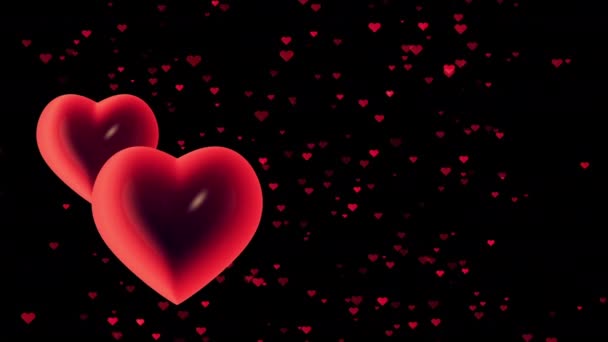 Valentine's day heart shape animation background - Footage, Video
