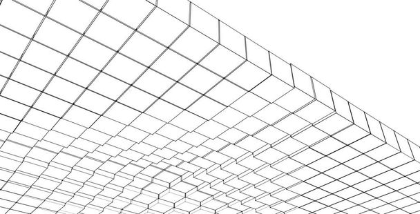 kostky abstraktní geometrie 3D vykreslování - Fotografie, Obrázek
