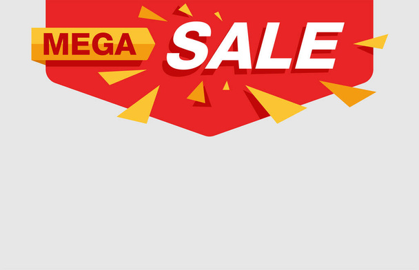 Mega Sale μπλοκ για banner με ειδική προσφορά - Διάνυσμα, εικόνα
