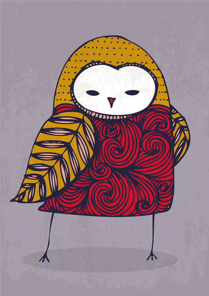 Drawing owl - Vecteur, image