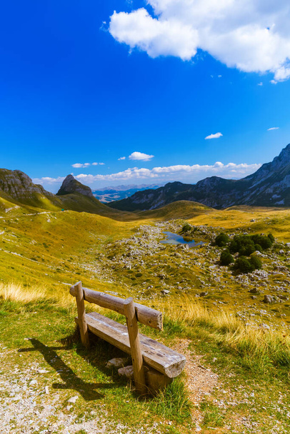 National mountains park Durmitor in Montenegro - nature travel background - Fotoğraf, Görsel