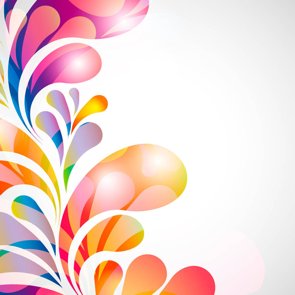 Abstract background with bright teardrop-shaped arches. - Vector, Imagen