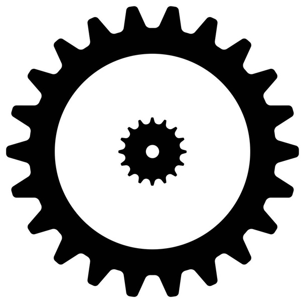 Engrenage de machine, illustration vectorielle de roue dentée - Vecteur, image