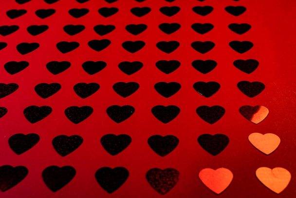 Colorful abstract background with hearts - Photo, Image