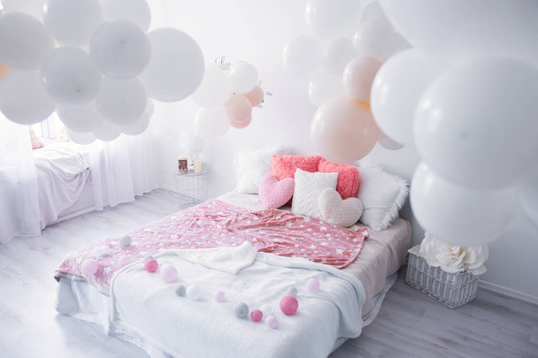 bedroom with valentine style - Фото, изображение