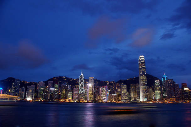 hong kong vista notturna - Foto, immagini