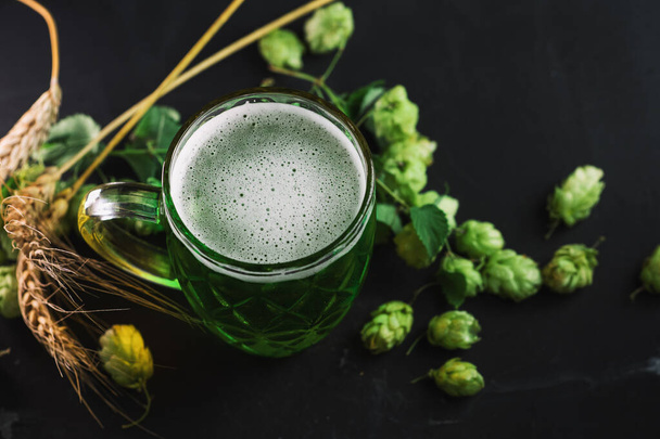 Hagyományos zöld sör, Szent Patrik nap - Fotó, kép