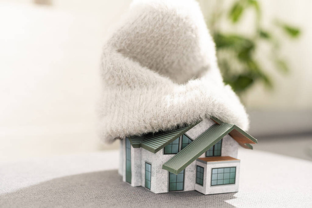 model of a house with a hat - Foto, Imagem