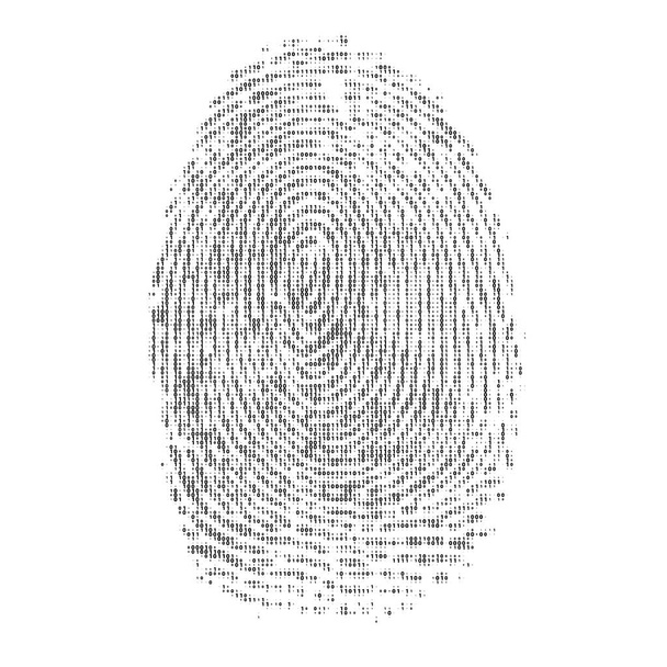 Fingerprint binary code - Vector, Image