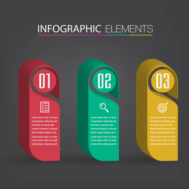 modern text box templates, banner Infographics - Vetor, Imagem