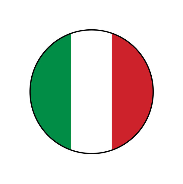 Italia Lippu vektori Kuvake Etelä-Euroopassa. - Vektori, kuva