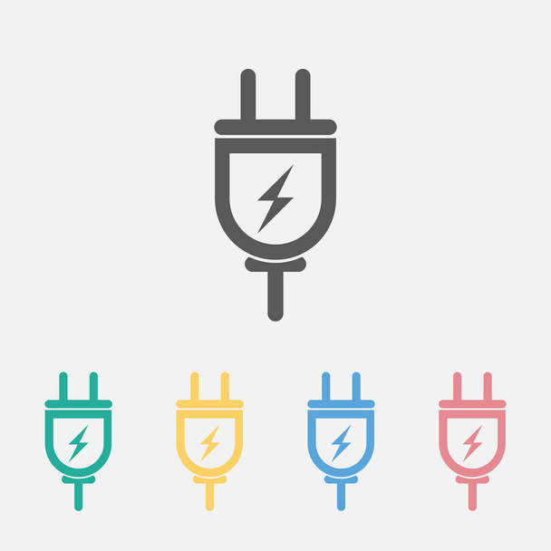 icône de prise, icône adaptateur, vecteur électrique, vecteur de câble, illustration de prise - Vecteur, image