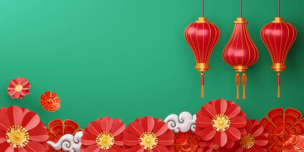 Chiński Nowy Rok, Szczęśliwego Nowego Roku z tradycyjnym znakiem. - Zdjęcie, obraz
