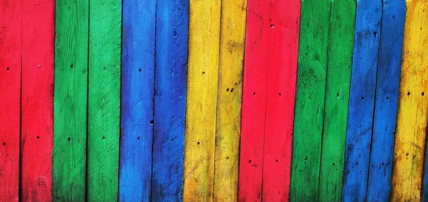 Стена из цветных досок, текстура, фон, Доска из цветного дерева, - Фото, изображение
