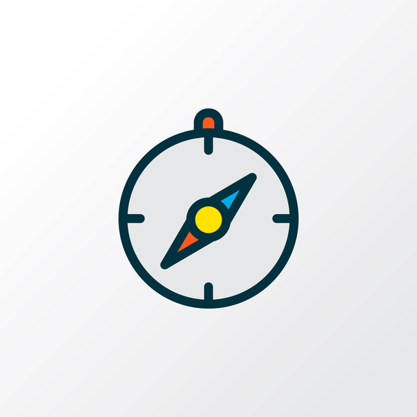 Compass icon colored line symbol. Premium quality isolated navigation element in trendy style. - Photo, Image