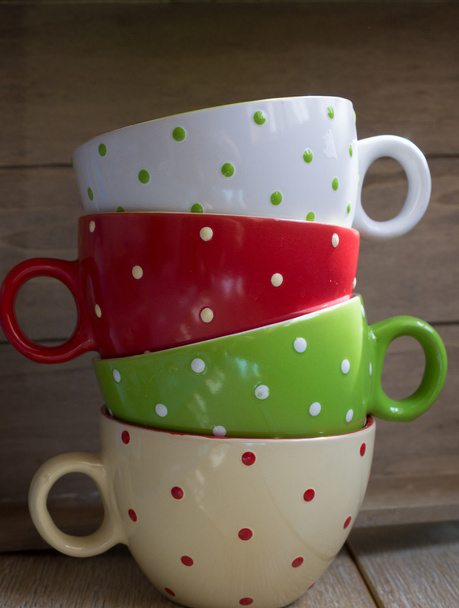 Tazas de té de colores
  - Foto, Imagen