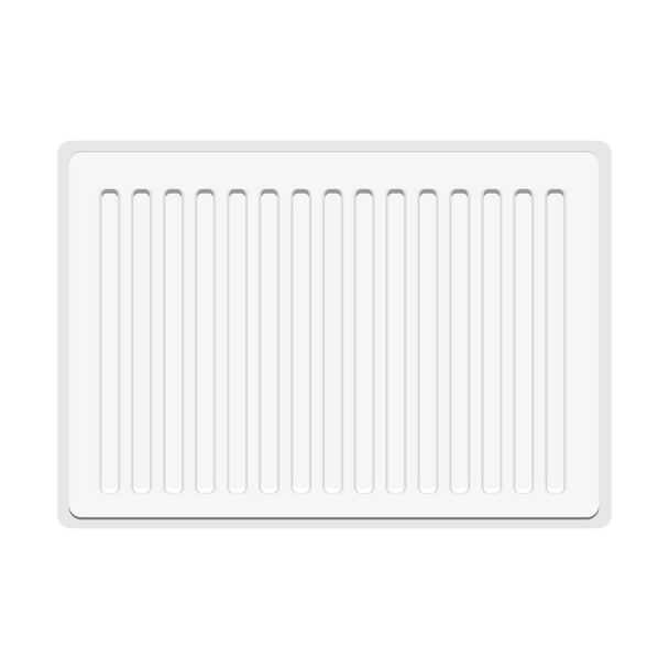 Stalen paneel radiator, kleur vector illustratie op witte achtergrond. - Vector, afbeelding