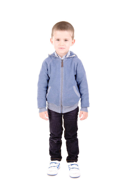 little boy isolated in white background - Photo, Image