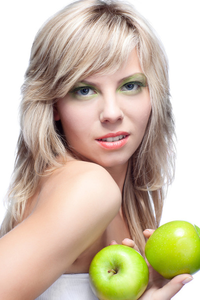 Young girl with apples - Photo, Image