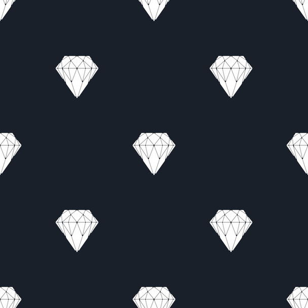 Diamond dark seamless pattern. - Vector, Image