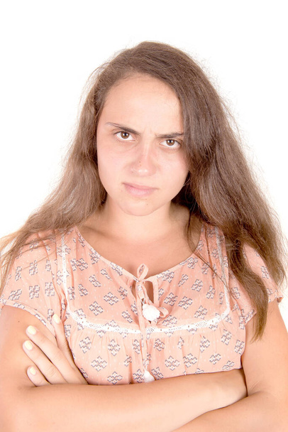 teenage girl isolated in white background - Foto, immagini