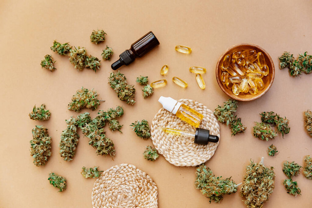 Medical Marijuana Cannabis Oil Extract In Bottle  - Fotografie, Obrázek