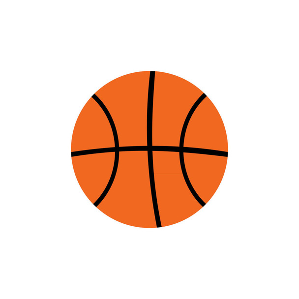 basketbal pictogram logo op witte achtergrond - Vector, afbeelding