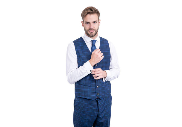 Let your outfit show your success. Successful employer. Bespoke tailor. Tailor shop - Фото, изображение