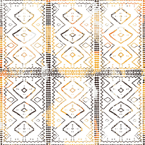 Modello geometrico Boho Style Tribal con texture ed effetto angosciati - Foto, immagini